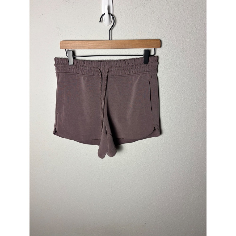 Athleta Seasoft Shorts Mauve Purple 4 Inch Inseam Small S Drawstring Pockets